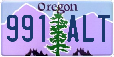 OR license plate 991ALT