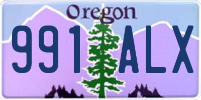 OR license plate 991ALX
