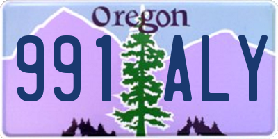 OR license plate 991ALY