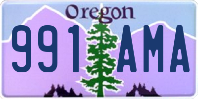OR license plate 991AMA