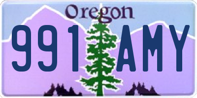 OR license plate 991AMY