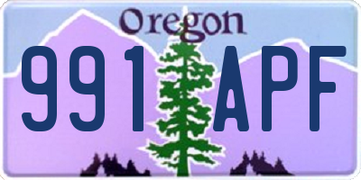 OR license plate 991APF