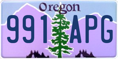 OR license plate 991APG