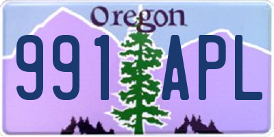 OR license plate 991APL