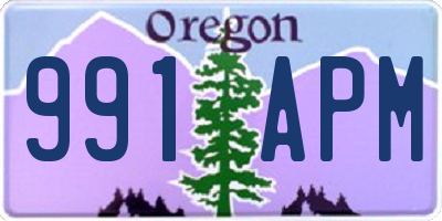 OR license plate 991APM