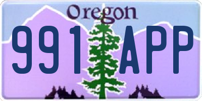 OR license plate 991APP