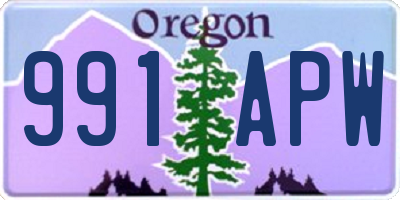OR license plate 991APW
