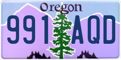 OR license plate 991AQD