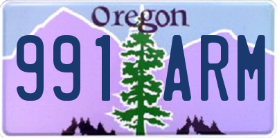 OR license plate 991ARM