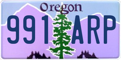 OR license plate 991ARP