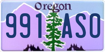 OR license plate 991ASO