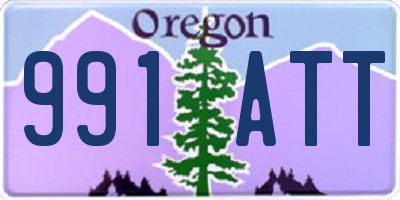 OR license plate 991ATT