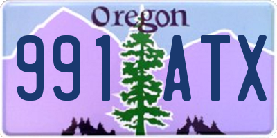 OR license plate 991ATX