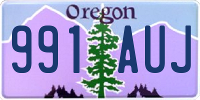 OR license plate 991AUJ