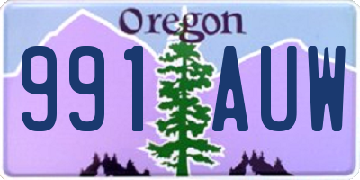 OR license plate 991AUW