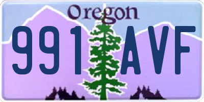 OR license plate 991AVF