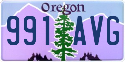 OR license plate 991AVG