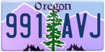 OR license plate 991AVJ