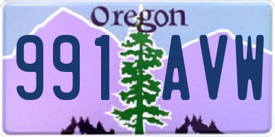 OR license plate 991AVW
