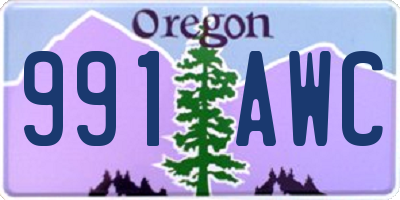 OR license plate 991AWC