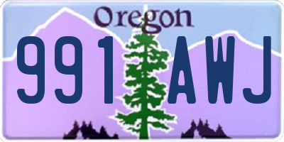 OR license plate 991AWJ