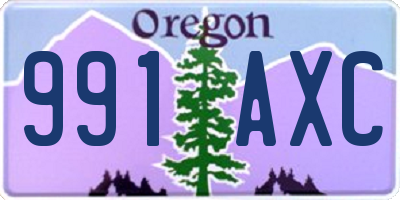 OR license plate 991AXC