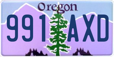 OR license plate 991AXD