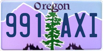 OR license plate 991AXI