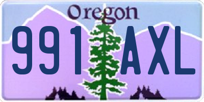 OR license plate 991AXL