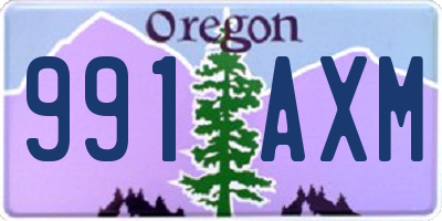 OR license plate 991AXM