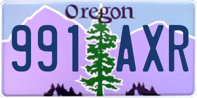 OR license plate 991AXR
