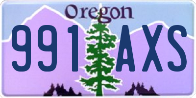 OR license plate 991AXS