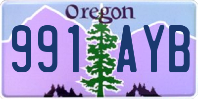 OR license plate 991AYB