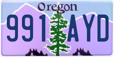 OR license plate 991AYD