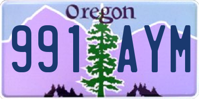 OR license plate 991AYM