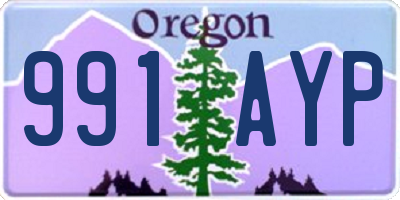 OR license plate 991AYP
