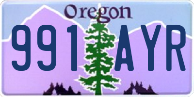 OR license plate 991AYR