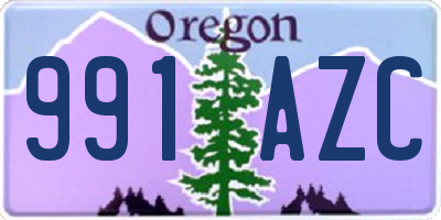OR license plate 991AZC