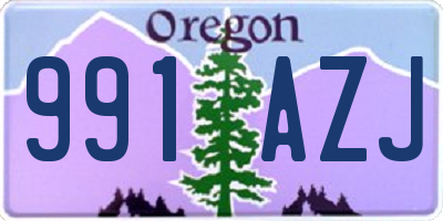 OR license plate 991AZJ