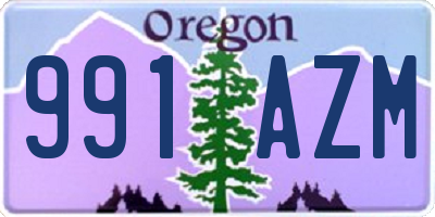OR license plate 991AZM