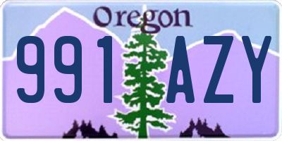 OR license plate 991AZY