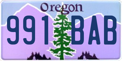 OR license plate 991BAB