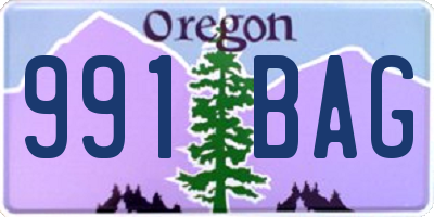 OR license plate 991BAG