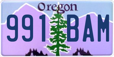 OR license plate 991BAM