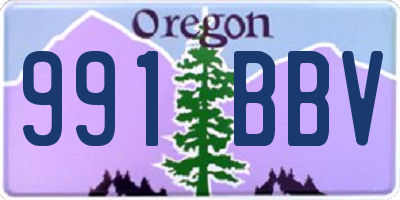OR license plate 991BBV