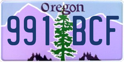 OR license plate 991BCF