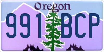 OR license plate 991BCP