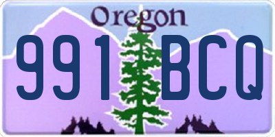 OR license plate 991BCQ