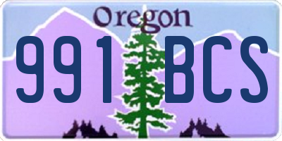 OR license plate 991BCS