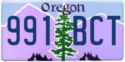 OR license plate 991BCT
